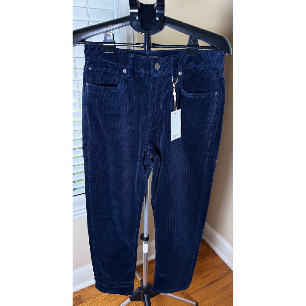 Quince Mens Organic Stretch Corduroy 5-Pocket Pants Deep Navy 30x30 LB79318